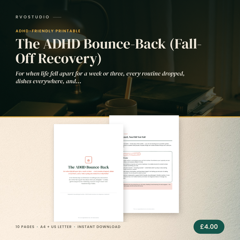 The ADHD Bounce-Back (Fall-Off Recovery) — ADHD printable cover