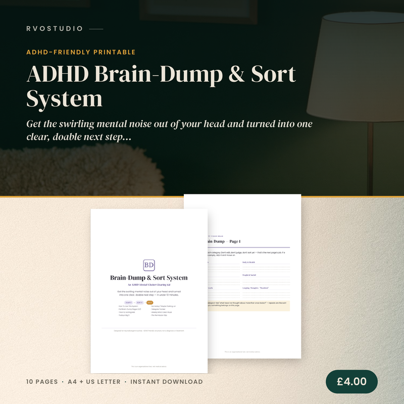 ADHD Brain-Dump & Sort System &mdash; ADHD printable cover