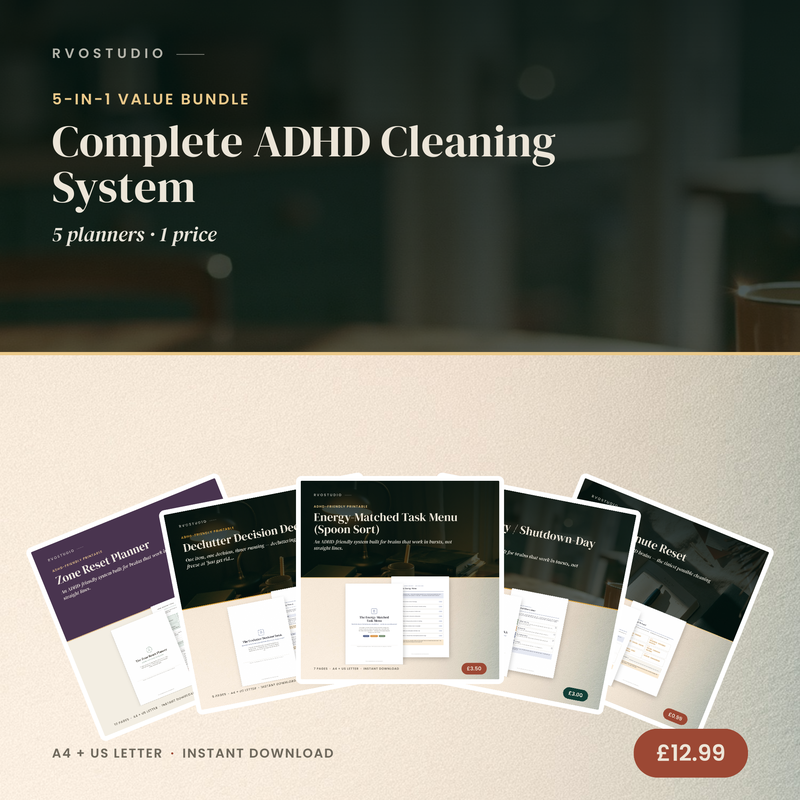 Complete ADHD Cleaning System (5-in-1 Bundle) — ADHD printable cover