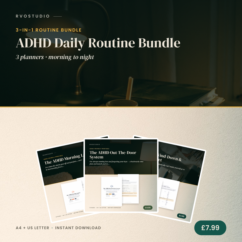 ADHD Daily Routine Bundle (3-in-1) &mdash; ADHD printable cover
