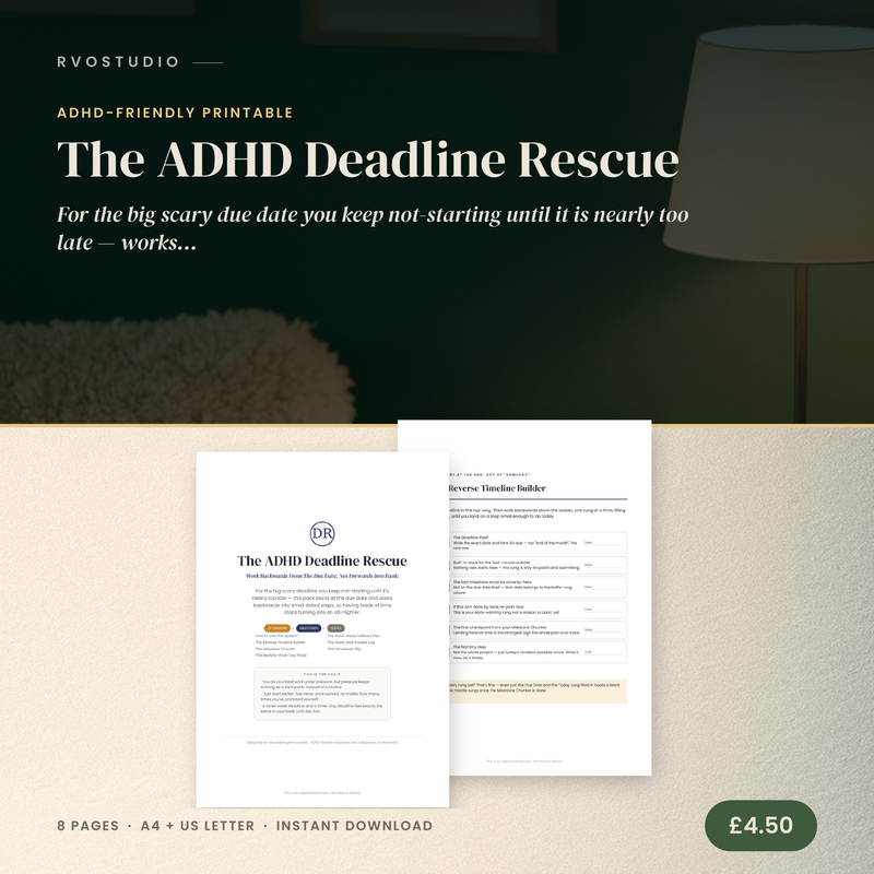 The ADHD Deadline Rescue &mdash; ADHD printable cover