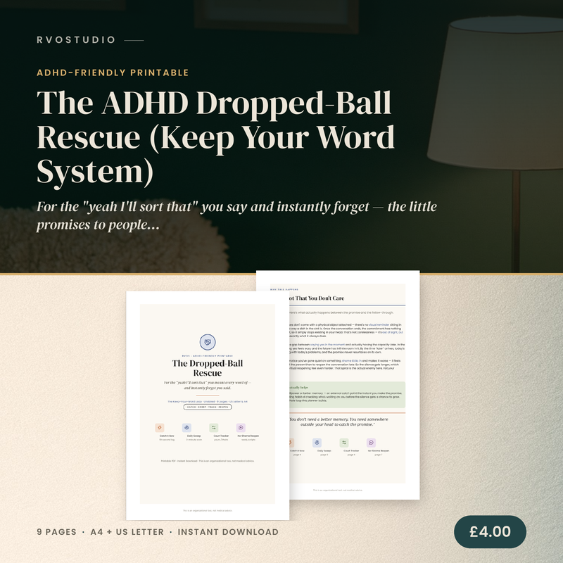 The ADHD Dropped-Ball Rescue (Keep Your Word System) — ADHD printable cover