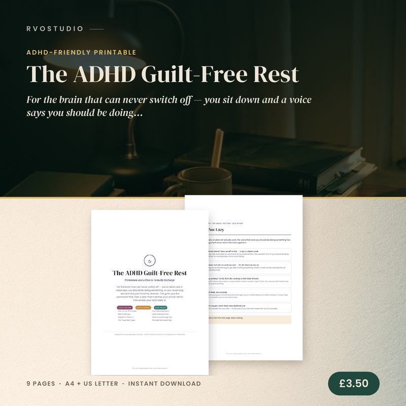 The ADHD Guilt-Free Rest — ADHD printable cover