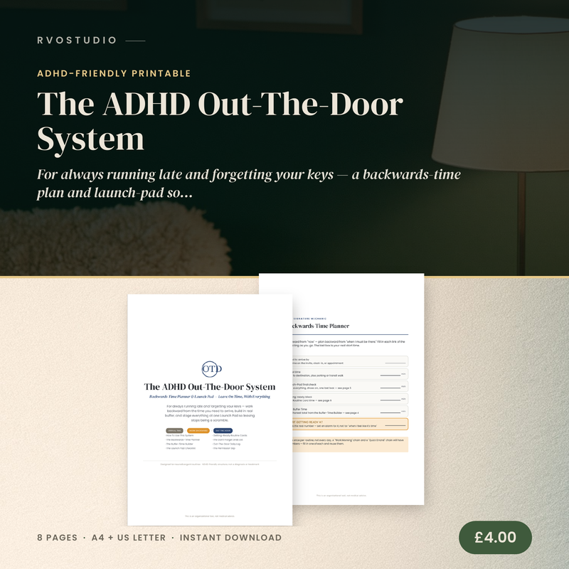 The ADHD Out-The-Door System — ADHD printable cover