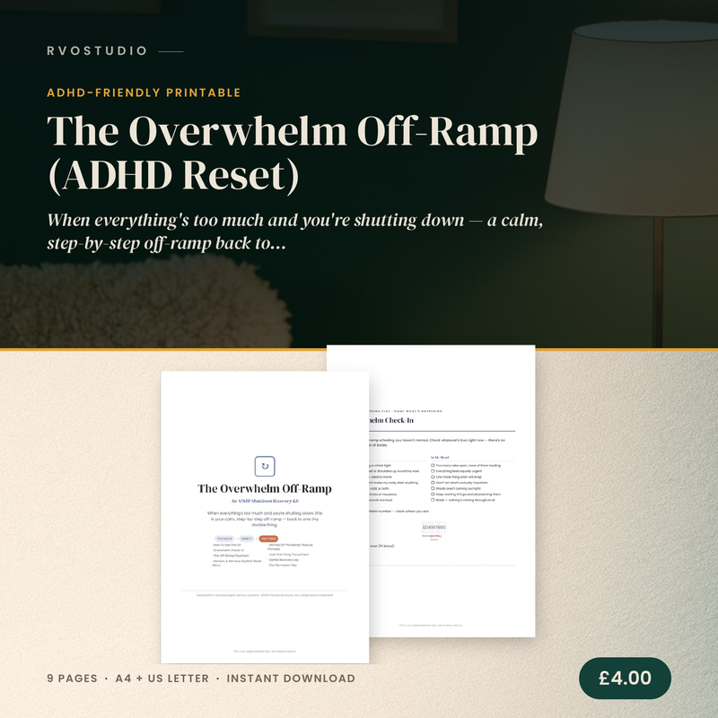 The Overwhelm Off-Ramp (ADHD Reset) — ADHD printable cover