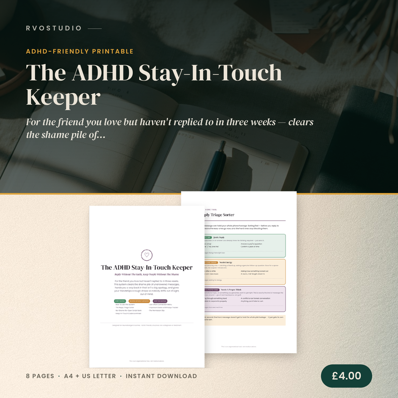 The ADHD Stay-In-Touch Keeper &mdash; ADHD printable cover