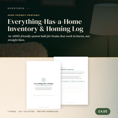 Everything-Has-a-Home Inventory & Homing Log